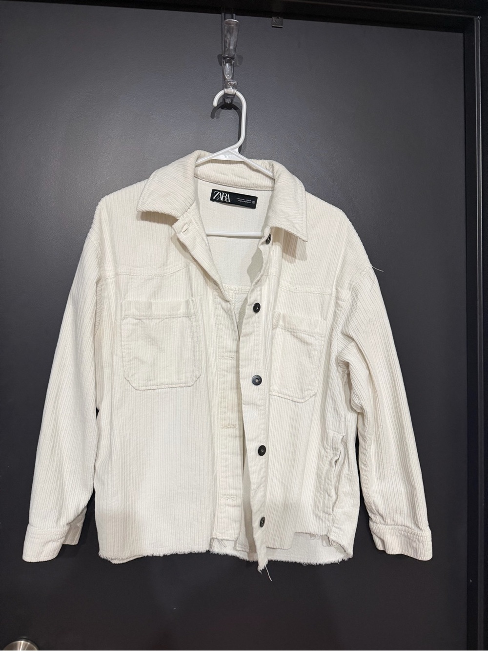 ZARA Cream Corduroy Shacket size L